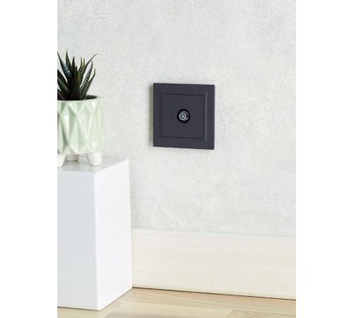 BRITE Розетка TV проходная РТВ10-0-БрГ графит   BR-A10-P-K53  IEK