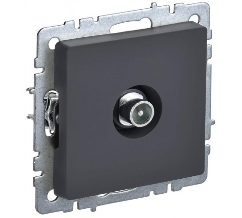 BRITE Розетка TV проходная РТВ10-0-БрГ графит   BR-A10-P-K53  IEK