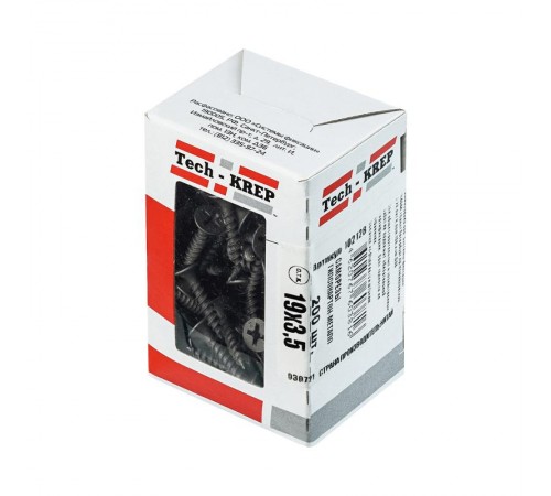 Саморез ШСГМ 3,5х19 (200 шт) - коробка с окном ( 0,239 кг)  102128  Tech-KREP