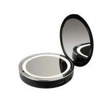 Зеркало с подсветкой складное косметическое ML-D9AC-wh, аккумулятор, бел.  .5038165  Jazzway