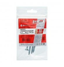 Саморез ШУц 6,0х70 пот. гол. (4 шт) - пакет ( 0,036 кг)  102457  Tech-KREP