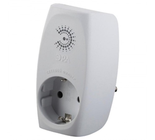Сетевой Фильтр SF-1e-W (new)на 1 гнездо, с заземл, со шт (белый)  Б0027844  ЭРА
