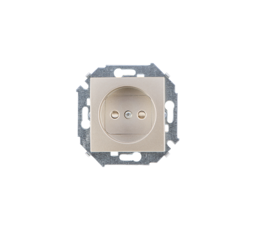 Simon 15 Шампань Розетка б/з со шторками, 16А 250В, винт. зажим  1591444-034  Simon