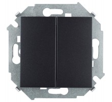 Simon 15 Графит Выключатель 2-кл проходной, 16А 250В, винт. зажим  1591397-038  Simon