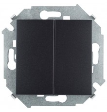 Simon 15 Графит Выключатель 2-кл проходной, 16А 250В, винт. зажим  1591397-038  Simon