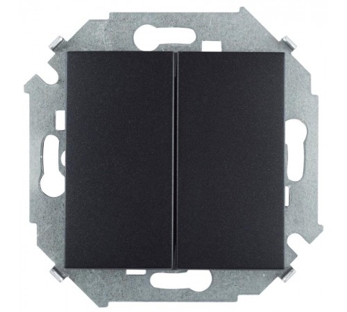 Simon 15 Графит Выключатель 2-кл проходной, 16А 250В, винт. зажим  1591397-038  Simon