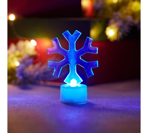 Фигура светодиодная на подставке "Снежинка", RGB  501-055  NEON-NIGHT