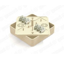 Коробка распределительная для о/п 100х100х29мм с клеммной колодкой ЗВИ-10 (2,5-6мм2) 6 клемм, IP40, цвет -СЛОНОВАЯ КОСТЬ (42шт)  GE41219-02  GREENEL