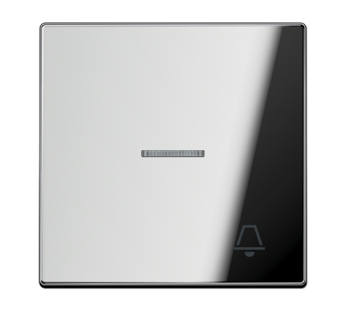 Клавиша для выключателя с подсветкой с символом "звонок"; полированный хром  GCR2990KO5K  Jung