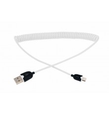 USB кабель универсальный microUSB шнур витой 1,5 м белый  18-4301  REXANT