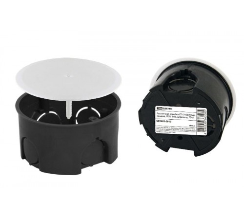 Коробка распределительная с/у 103х50 с крышкой, инд. штрихкод  SQ1402-0913  TDM