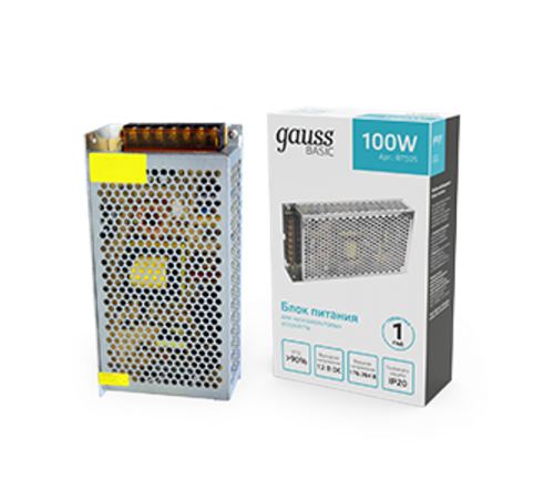 Блок питания Basic 12V 100W IP20 1/50  BT505  Gauss