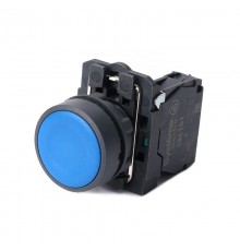 Кнопка SB5 в сборе модульная 22мм синяя с возвратом пластик 1НО  SB5AA61  SE