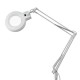 Лупа на струбцине , круглая, 5D, с подсветкой, белая  31-0011  REXANT