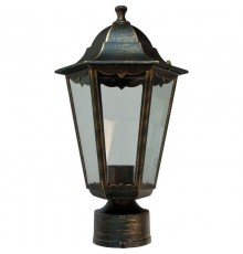 Светильник садово-парковый 6203 шестигранный на столб 100W E27 230V, черное золото  11139  Feron