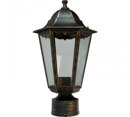 Светильник садово-парковый 6203 шестигранный на столб 100W E27 230V, черное золото  11139  Feron