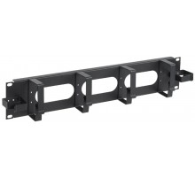 Органайзер кабельный 2U 2 боковых горизонт. и 4 вертик. кольца, черный  CO05-2M6R  ITK