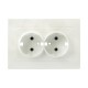 Валенсия лицевая панель розетки 2-местной с/з 16А жемчуг с защ. штор. EKF PROxima   ESR16-L-128-50   EKF