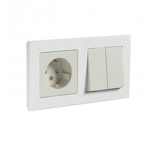 AtlasDesign Nature Мрамор Крем Роял Рамка 2-ая ATN343102 SE