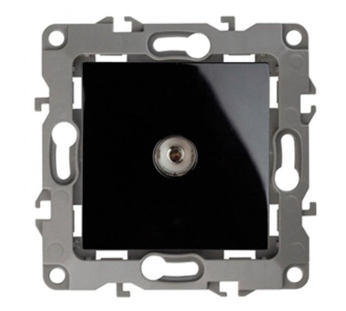 Розетка TV 12-3101-06 одиночная,  чёрный  Б0014710  ЭРА