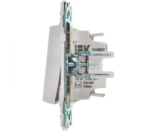 SKANDY Выключатель 1-клавишный 10А SK-V01W арктический белый  SK-V10-0-10-K01  IEK