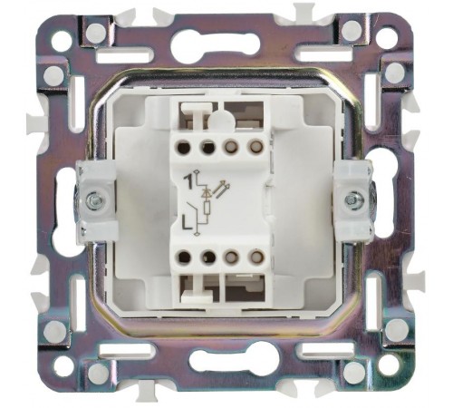 SKANDY Выключатель 1-клавишный с индикацией 10А SK-V07W арктический белый  SK-V10-1-10-K01  IEK
