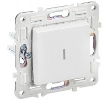 SKANDY Выключатель 1-клавишный проходной с индикацией 10А SK-V08W арктический белый  SK-V12-1-10-K01  IEK