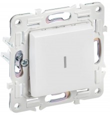 SKANDY Выключатель 1-клавишный проходной с индикацией 10А SK-V08W арктический белый  SK-V12-1-10-K01  IEK