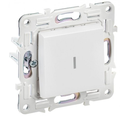 SKANDY Выключатель 1-клавишный проходной с индикацией 10А SK-V08W арктический белый  SK-V12-1-10-K01  IEK