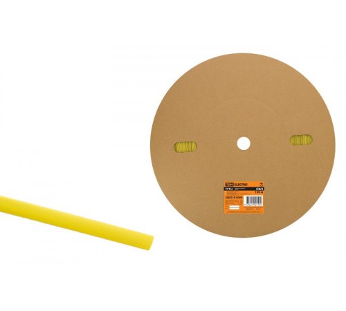 Термоусаживаемая трубка ТУТнг 8/4 желтая (100 м/ролл)   SQ0518-0009  TDM