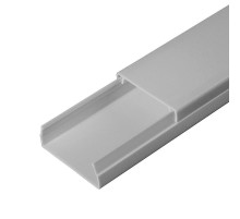 Кабель-канал серый RAL 7035 40х16 (56м/уп) 2-й замок в п/э   PR03.0074  ПРОМРУКАВ
