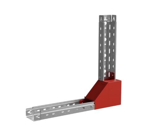 Угол вертикальный внутренний L 50х600 мм с разворотом трассы на 90 град "ПЛЮС"  NLPDplus90-50-600-L  КМ-профиль