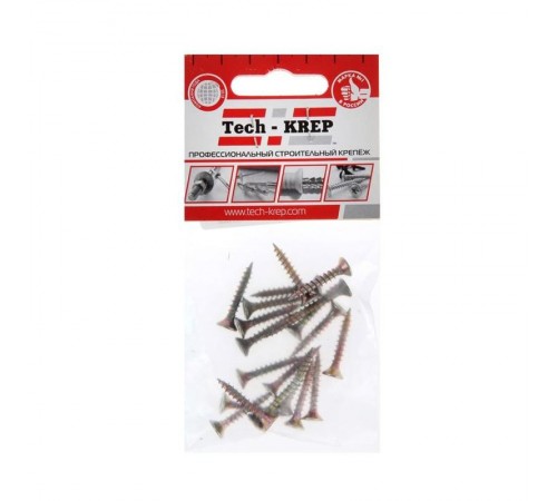 Саморез ШУж 4,0х25 пот. гол. (20 шт) - пакет ( 0,03 кг)  102490  Tech-KREP