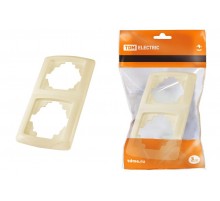 Рамка 2-х постовая горизонтальная сл. кость "Онега"   SQ1805-0053  TDM