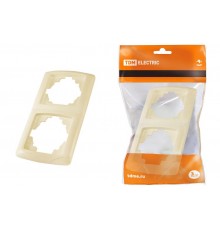 Рамка 2-х постовая горизонтальная сл. кость "Онега"   SQ1805-0053  TDM