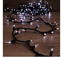 Гирлянда Нить (дюраплей) 10м, постоянное свечение, черный каучук, 230В, цвет Белый  315-215  NEON-NIGHT