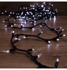 Гирлянда Нить (дюраплей) 10м, постоянное свечение, черный каучук, 230В, цвет Белый  315-215  NEON-NIGHT