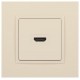 14-3114-02 Розетка HDMI, IP20, Эра Elegance, сл.кость  Б0034333  ЭРА