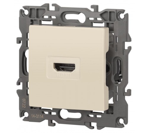 14-3114-02 Розетка HDMI, IP20, Эра Elegance, сл.кость  Б0034333  ЭРА