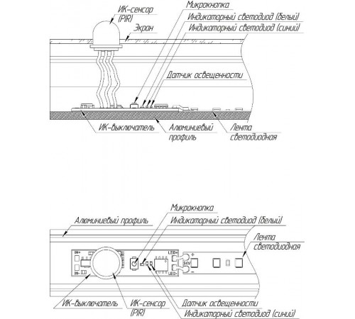 ИК-выключатель SR-IRIS-IRH (12-24V, 1x5A, 40x11mm) (Arlight, Открытый)  029110  Arlight