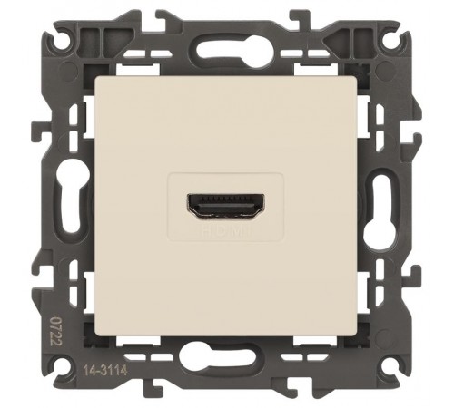 14-3114-02 Розетка HDMI, IP20, Эра Elegance, сл.кость  Б0034333  ЭРА