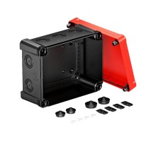 Распределительная коробка X16, IP 67, 241x191x126 мм, черная с красной крышкой  2005160  OBO Bettermann