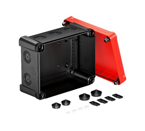 Распределительная коробка X16, IP 67, 241x191x126 мм, черная с красной крышкой  2005160  OBO Bettermann