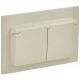 SKANDY Розетка 2-местная с кр. 16А в сб IP44 SK-R12B бежевый  SK-R26-16-44-K10-F  IEK