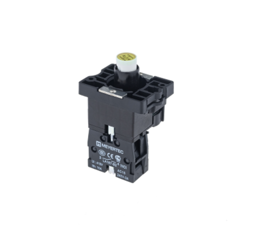 Основание с модулем подсветки, 1NO блок-контакт, желтый, 220V AC/DC, пласт. MTB2-EW635  43332  ОВЕН