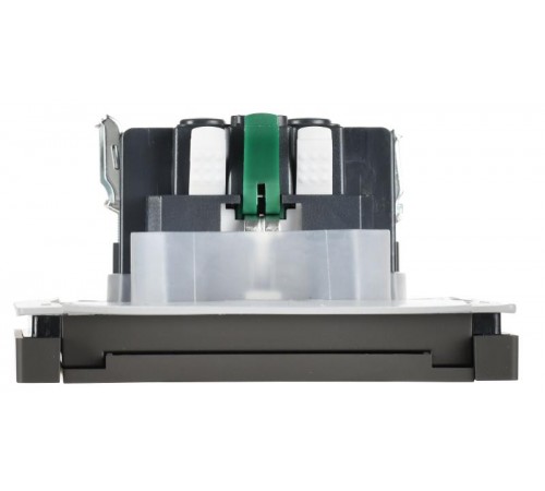 FORTE&PIANO Розетка с заземлением, со шторками, с крышкой безвинтовое крепление 16А IP44 FP319 серый  FP-R16-16-1-44-K03  IEK