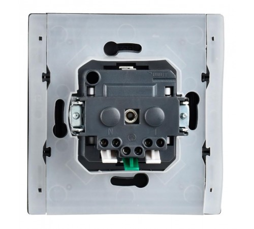 FORTE&PIANO Розетка с заземлением, со шторками, с крышкой безвинтовое крепление 16А IP44 FP319 серый  FP-R16-16-1-44-K03  IEK