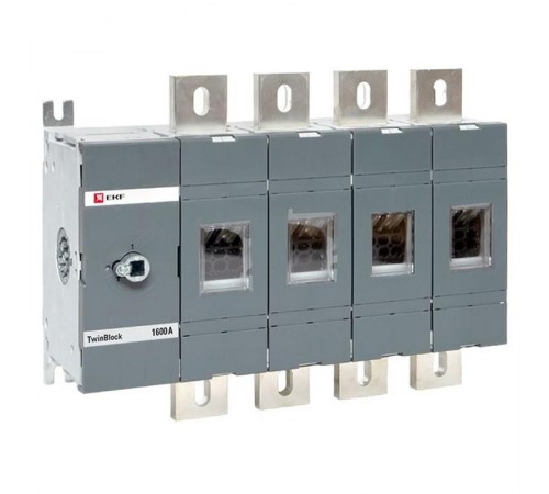 Рубильник 1600A 4P без рукоятки управления TwinBlock  tb-s-1600-4p  EKF
