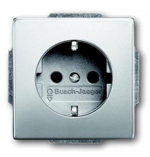 Розетка SCHUKO 16А 250В с защитными шторками, серия pur/сталь  2013-0-5374   2CKA002013A5374  ABB