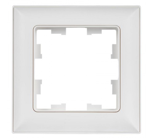 BRITE Рамка 1-местная РУ-1-БрАБ арктический белый/белый   BR-M12-12-K91  IEK